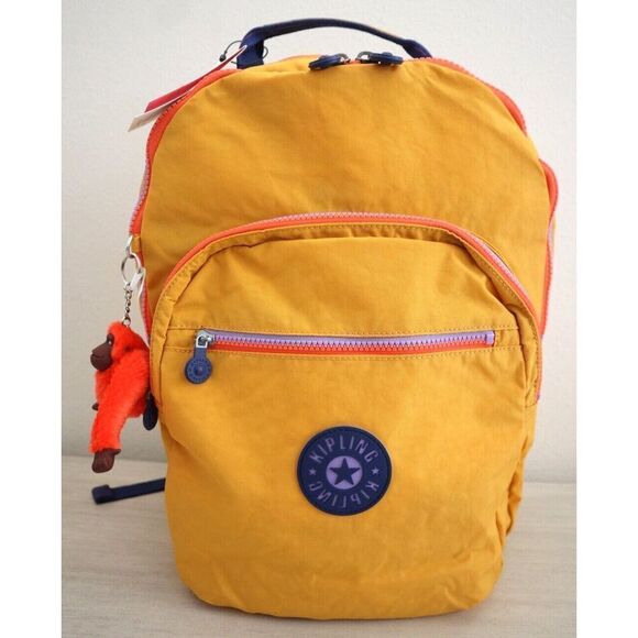 Kipling KIA5L4-7CY Women's Spicy Gold Yellow 15" Laptop Seoul Backpack - Picture 1 of 15